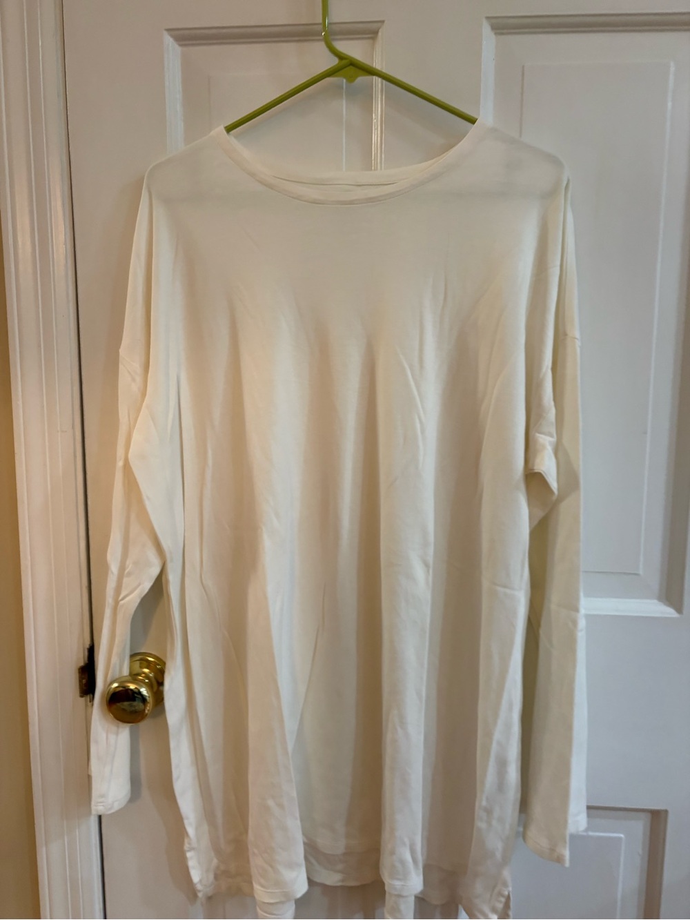J. Jill women’s Long Sleeve Crewneck Shirt in Cream